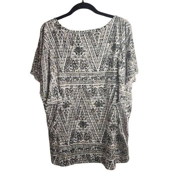 Unity World Wear Flutter Sleeve Yellow Black White Top Size 2X - Picture 10 of 10